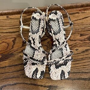 Snakeskin Strappy Sandals